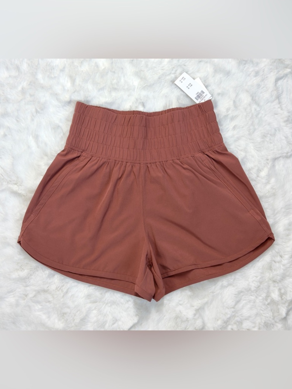 High-Waist Athletic Shorts in Dusty Rose